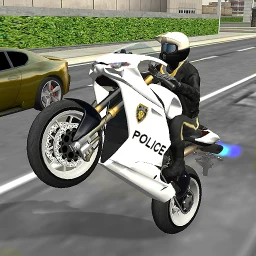 Ikon Police Bike City Driving
